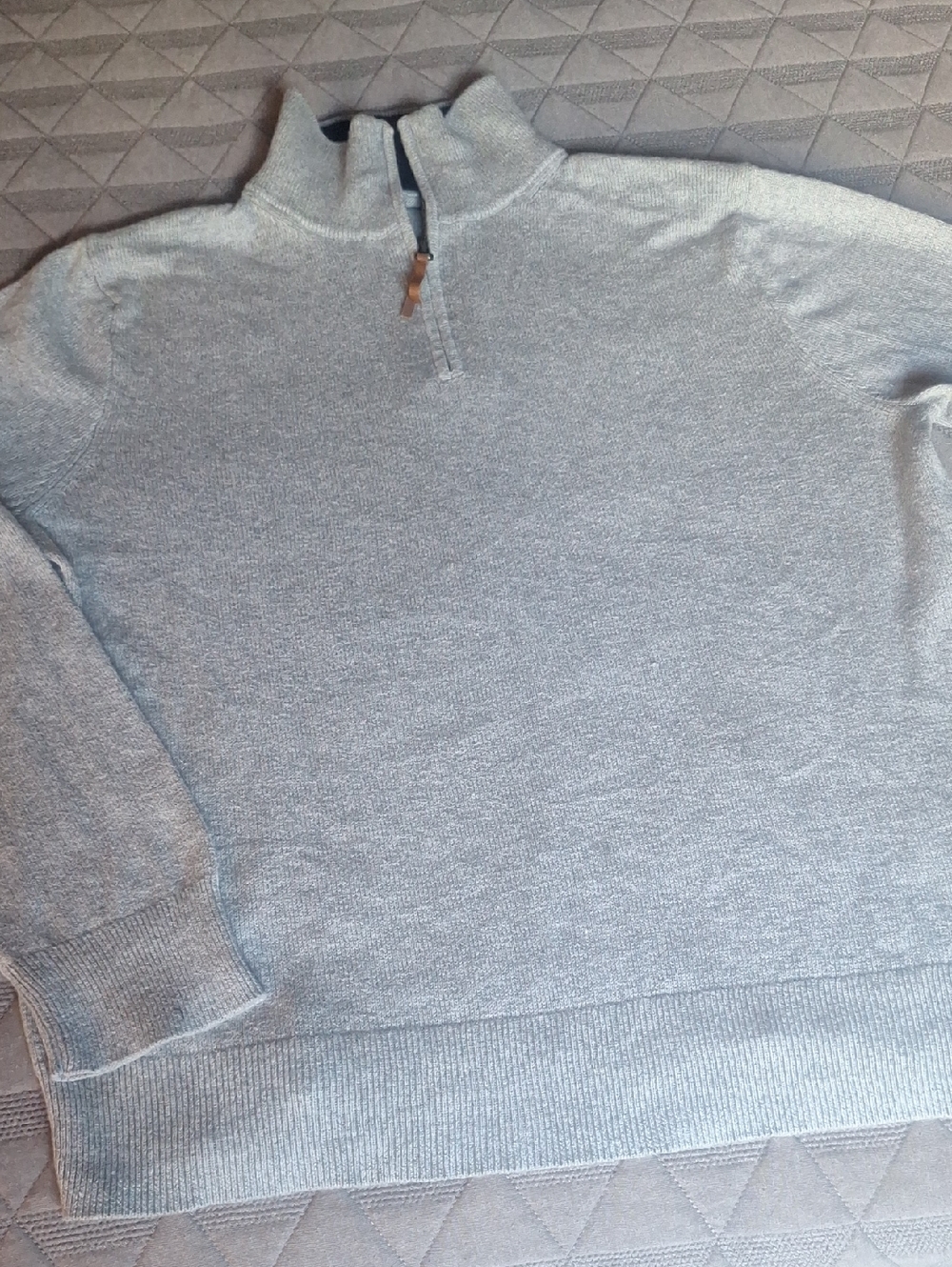 J. Crew 100% Cotton Men’s Size Large Gray Quarter Zip Pullover GUC